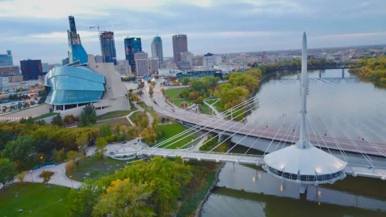 Winnipeg city view across the river