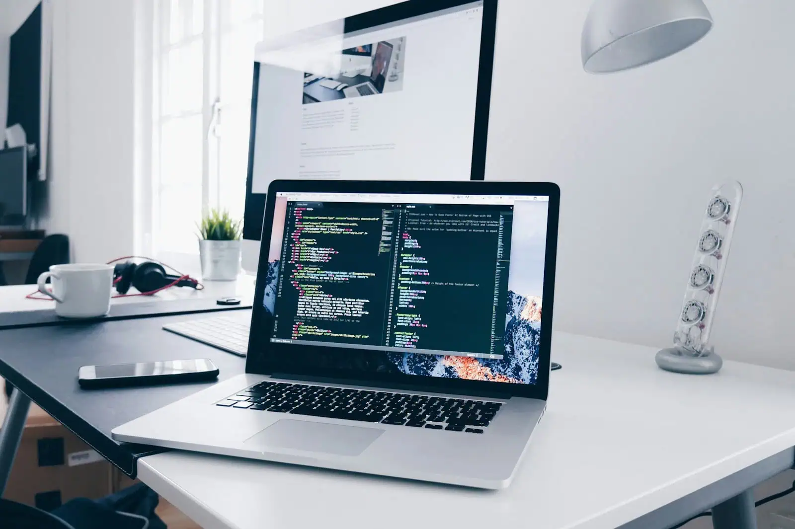 WordPress website open on a laptop during routine maintenance